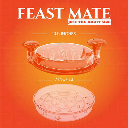 FeastMate™ Pro Orange Chicken Shredder (10”) – Effortless Meat Shredding Tool with Visible Lid & Extra Plate