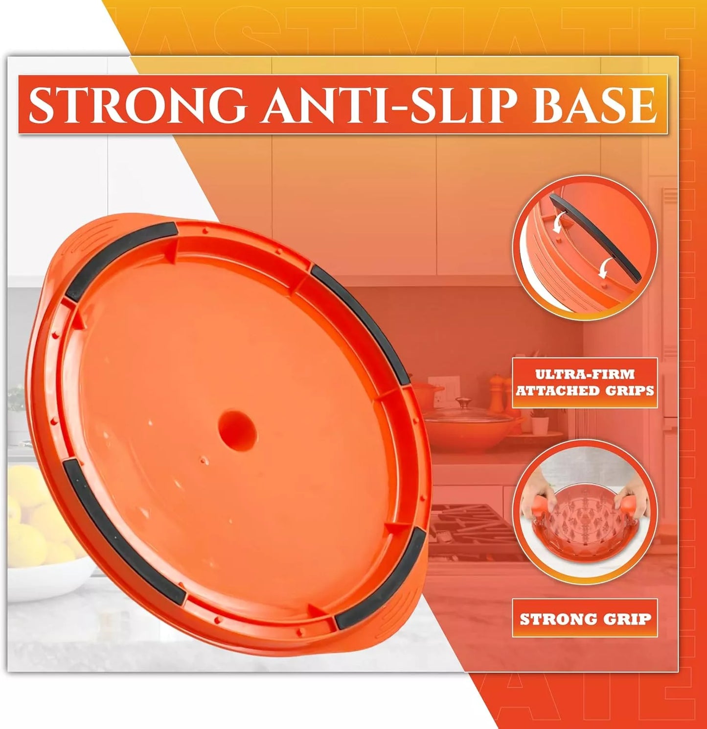 FeastMate™ Pro Orange Chicken Shredder (10”) – Effortless Meat Shredding Tool with Visible Lid & Extra Plate