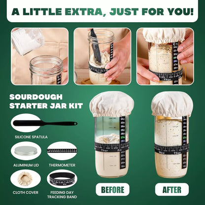 FeastMate™ Sourdough Starter Kit – Complete Bread Proofing & Baking Set with Banneton Baskets & Essential Tools